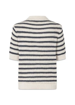 Modström Tellymd SS Polo - Navy White Stripe -Butler Loftet Butik Tellymd SS polo Navy White Stripe Modstrom 3