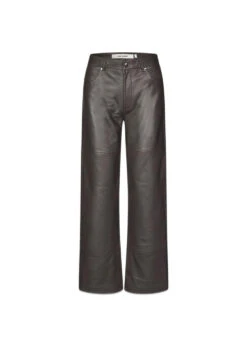 Time Leather Trousers - Chocolate Torte
