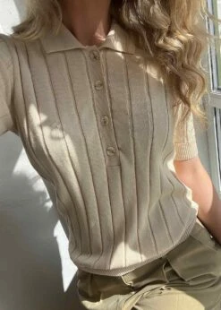 Modström Toniamd SS Polo - Summer Sand -Butler Loftet Butik Toniamd SS polo Summer Sand Modstrom 4