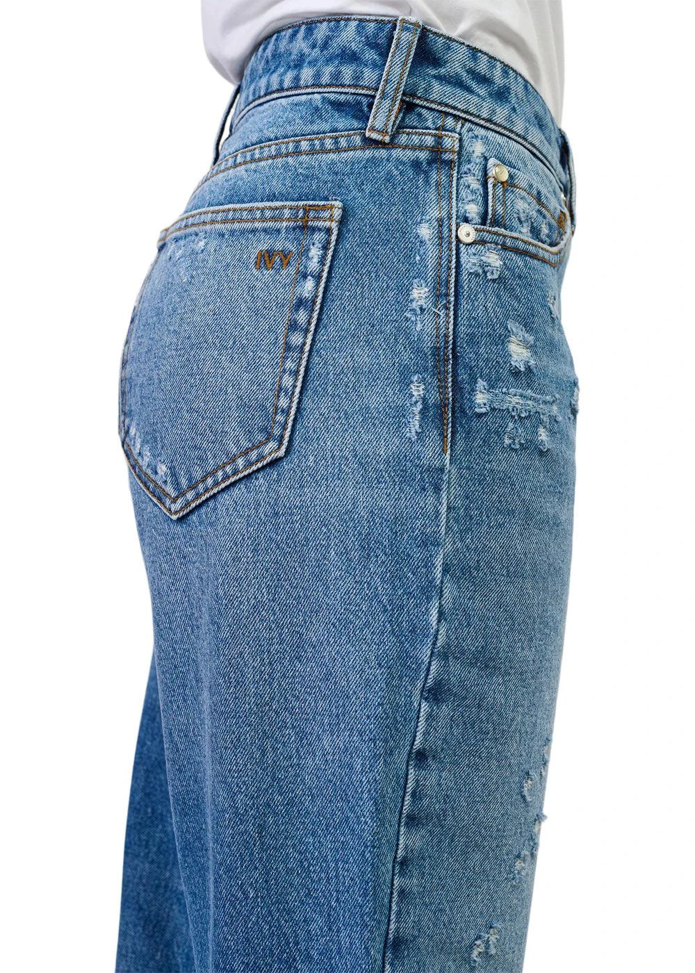 IVY Copenhagen Tonya Jeans Wash San Sebastian Dist. - Denim Blue 5 IVY Copenhagen Tonya Jeans Wash San Sebastian Dist. - Denim Blue - Billede 3