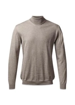 Clipper Turin Pullover Roll Neck - Warm Sand Mel