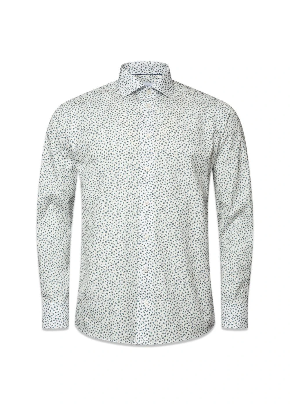 ETON Umbrella Print Poplin Contemporary Shirt - Light Blue 3 ETON Umbrella Print Poplin Contemporary Shirt - Light Blue