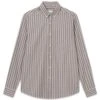 Foret VISION SHIRT - Cold Brown/Khaki Stripe -Butler Loftet Butik VISION SHIRT Cold BrownKhaki Stripe Foret