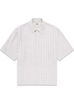 Woodbird Wang Striped Shirt - Light Blue