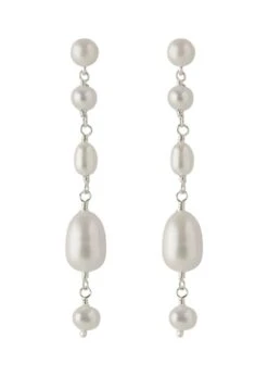 White Dreams Earrings Length 45 Mm - Silver