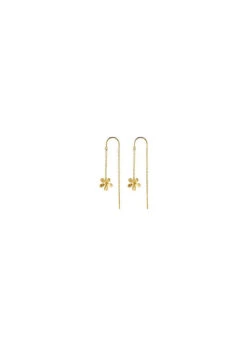 Wild Poppy Earchains - Goldplated