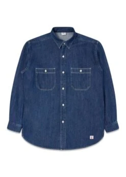 Edwin Work Shirt - Blue Dark Used