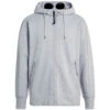 C.P. Company Sweatshirts Hooded Open Diagonal Raised Fleece - Grey Melange